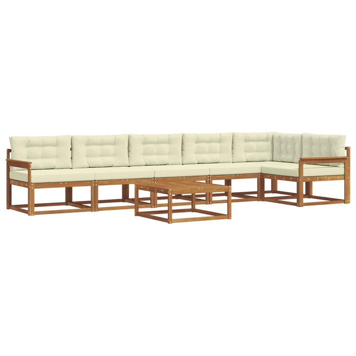 Set de canapele de exterior cu pernă 7 pcs Natural și Crem - WALTI WALTI
