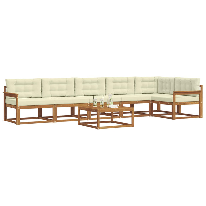 Set de canapele de exterior cu pernă 7 pcs Natural și Crem - WALTI WALTI