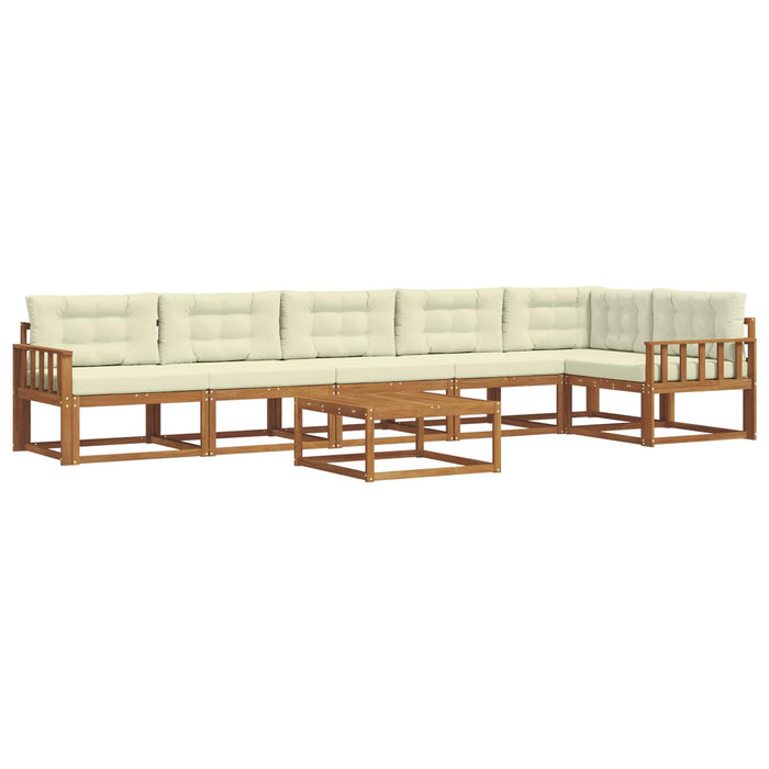 Set de canapele de exterior cu pernă 7 pcs Natural și Crem - WALTI WALTI