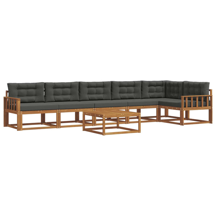 Set de canapele de exterior cu pernă 7 pcs Natural și Antracit WALTI