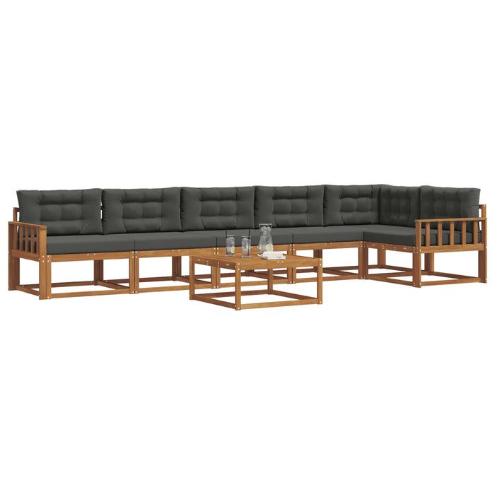 Set de canapele de exterior cu pernă 7 pcs Natural și Antracit WALTI