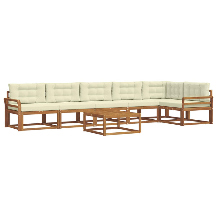 Set de canapele de exterior cu pernă 7 pcs Natural și Crem - WALTI WALTI