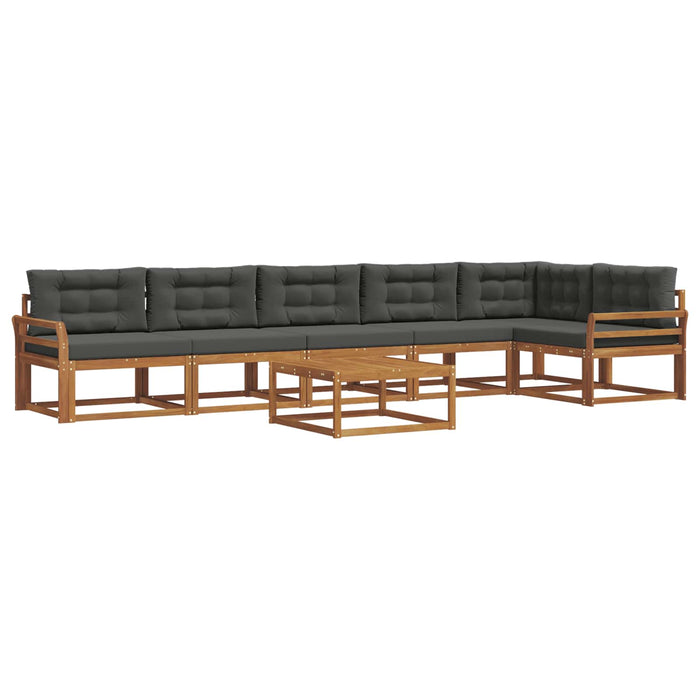Set de canapele de exterior cu pernă 7 pcs Natural și Antracit WALTI