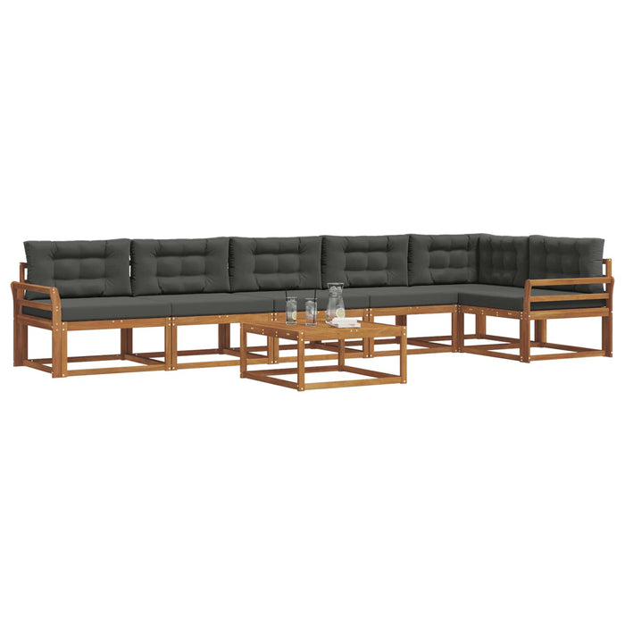 Set de canapele de exterior cu pernă 7 pcs Natural și Antracit WALTI