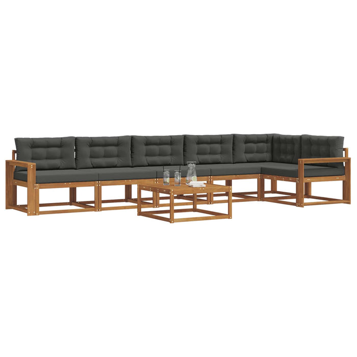 Set de canapele de exterior cu pernă 7 pcs Natural și Antracit WALTI