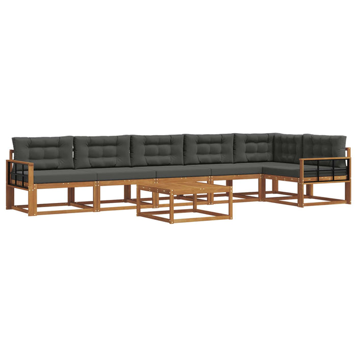 Set de canapele de exterior cu pernă 7 pcs Natural și Antracit WALTI