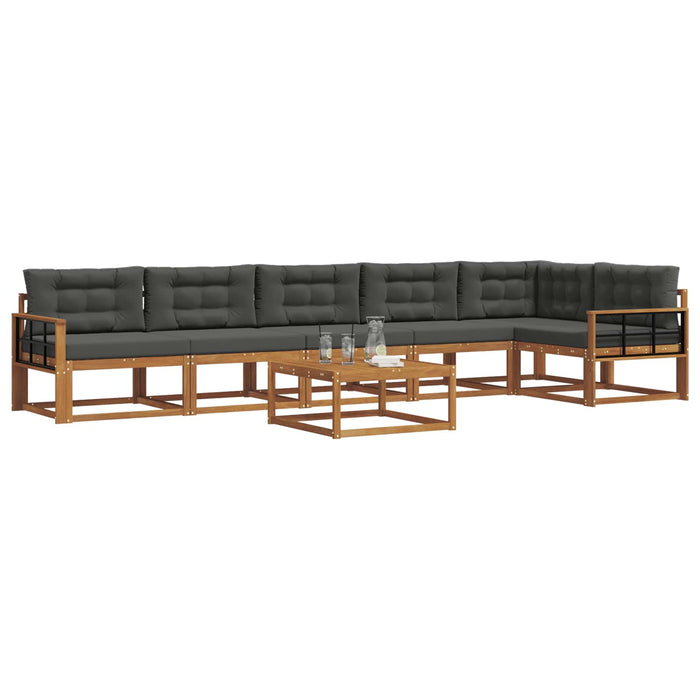 Set de canapele de exterior cu pernă 7 pcs Natural și Antracit WALTI
