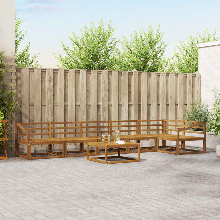 Set de canapele de exterior 7 pcs natural Lemn Solid de Acacia - WALTI WALTI