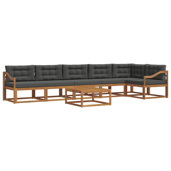 Set de canapele de exterior cu pernă 7 pcs Natural și Antracit WALTI