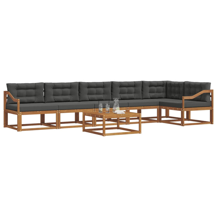 Set de canapele de exterior cu pernă 7 pcs Natural și Antracit WALTI