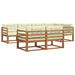 Set de canapele de exterior cu pernă 7 pcs Natural și Crem - WALTI WALTI