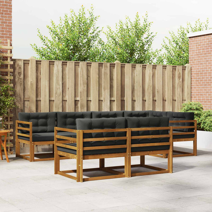 Set de canapele de exterior cu pernă 7 pcs Natural și Antracit - WALTI WALTI