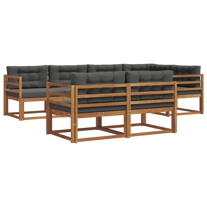 Set de canapele de exterior cu pernă 7 pcs Natural și Antracit - WALTI WALTI