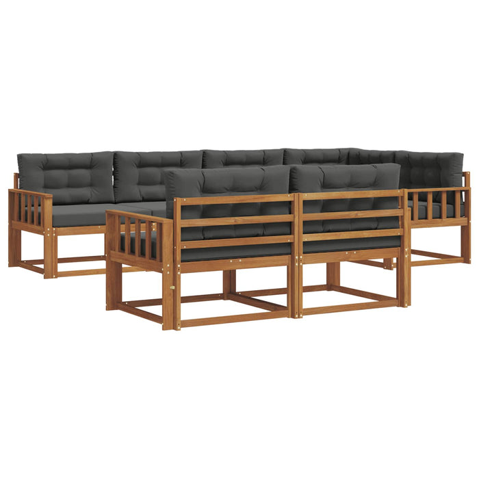 Set de canapele de exterior cu pernă 7 pcs Natural și Antracit - WALTI WALTI