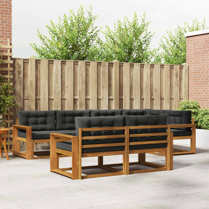 Set de canapele de exterior cu pernă 7 pcs Natural și Antracit - WALTI WALTI