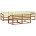 Set de canapele de exterior cu pernă 7 pcs Natural și Crem - WALTI WALTI