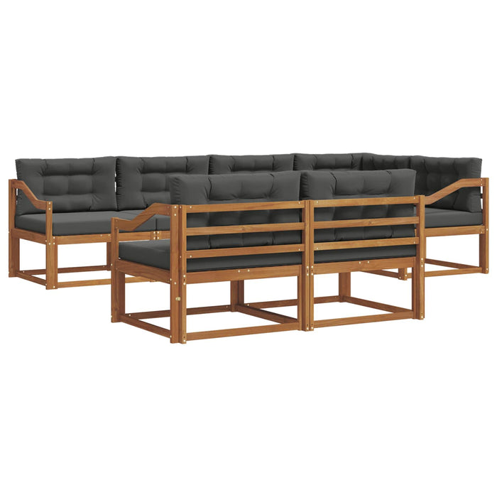 Set de canapele de exterior cu pernă 7 pcs Natural și Antracit - WALTI WALTI