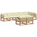 Set de canapele de exterior cu pernă 8 pcs Natural și Crem - WALTI WALTI