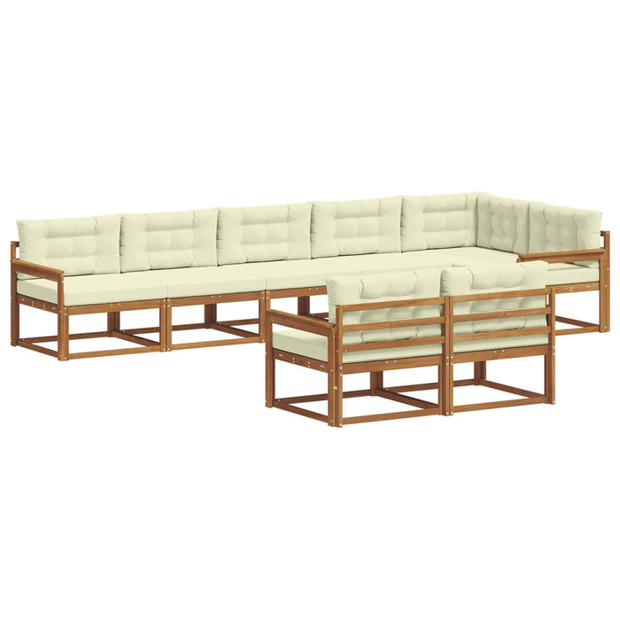 Set de canapele de exterior cu pernă 8 pcs Natural și Crem - WALTI WALTI
