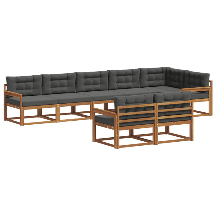 Set de canapele de exterior cu pernă 8 pcs Natural și Antracit WALTI