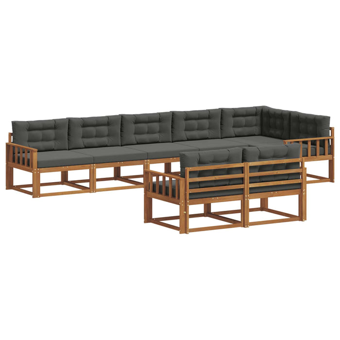 Set de canapele de exterior cu pernă 8 pcs Natural și Antracit WALTI