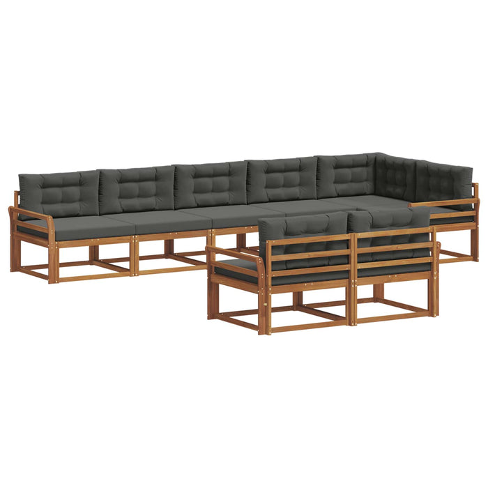 Set de canapele de exterior cu pernă 8 pcs Natural și Antracit WALTI
