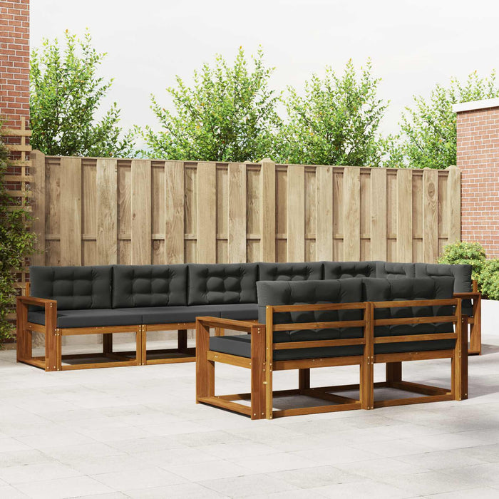 Set de canapele de exterior cu pernă 8 pcs Natural și Antracit WALTI