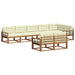 Set de canapele de exterior cu pernă 8 pcs Natural și Crem - WALTI WALTI