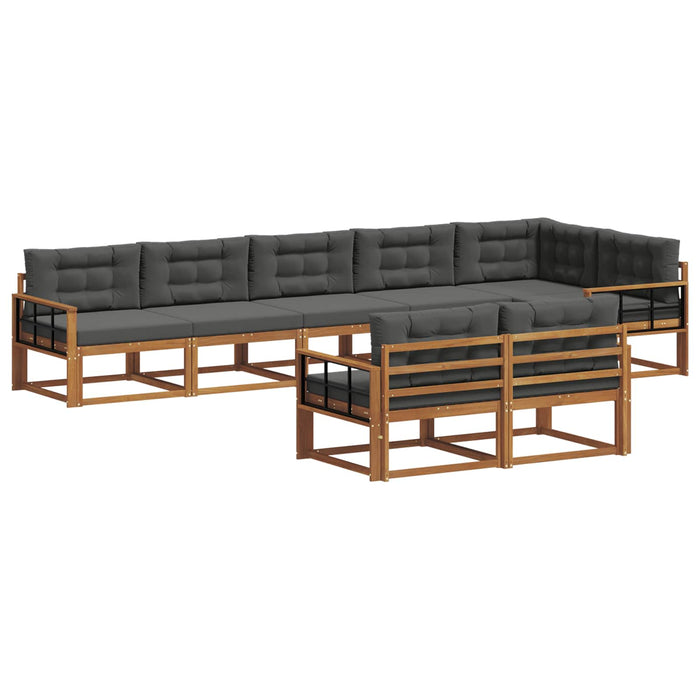 Set de canapele de exterior cu pernă 8 pcs Natural și Antracit WALTI