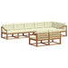 Set de canapele de exterior cu pernă 8 pcs Natural și Crem - WALTI WALTI