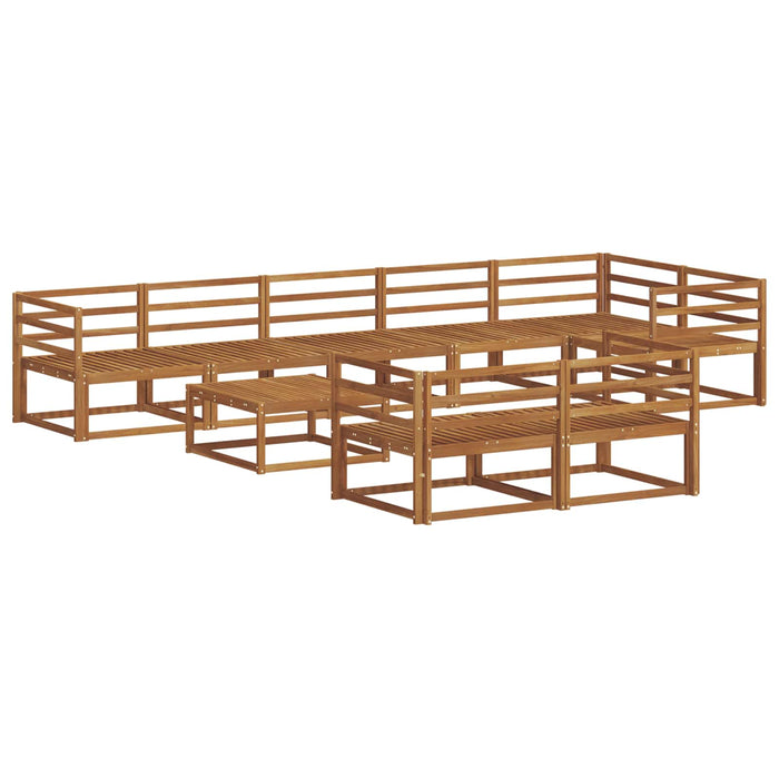 Set de canapele de exterior 9 pcs natural Lemn Solid de Acacia WALTI
