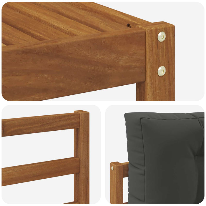 Set de canapele de exterior cu pernă 9 pcs Natural și Antracit WALTI