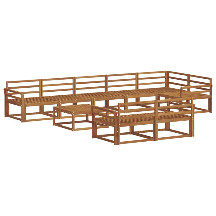Set de canapele de exterior 9 pcs natural Lemn Solid de Acacia WALTI