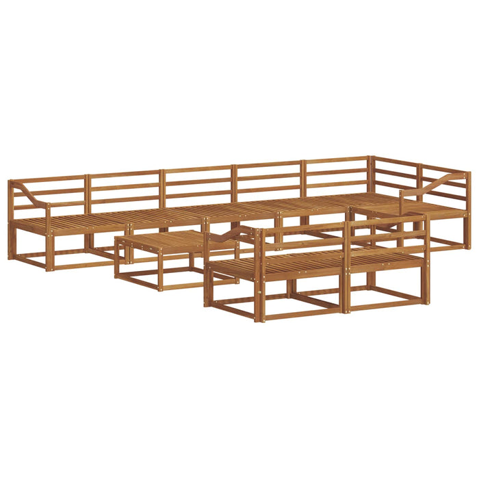 Set de canapele de exterior 9 pcs natural Lemn Solid de Acacia WALTI