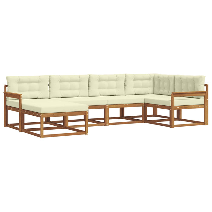 Set de canapele de exterior cu pernă 6 pcs Natural și Crem - WALTI WALTI