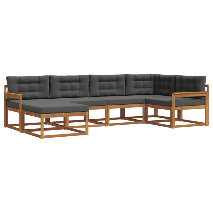 Set de canapele de exterior cu pernă 6 pcs Natural și Antracit - WALTI WALTI