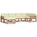 Set de canapele de exterior cu pernă 6 pcs Natural și Crem - WALTI WALTI