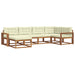 Set de canapele de exterior cu pernă 6 pcs Natural și Crem - WALTI WALTI