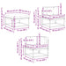 Set de canapele de exterior cu pernă 6 pcs Natural și Crem - WALTI WALTI