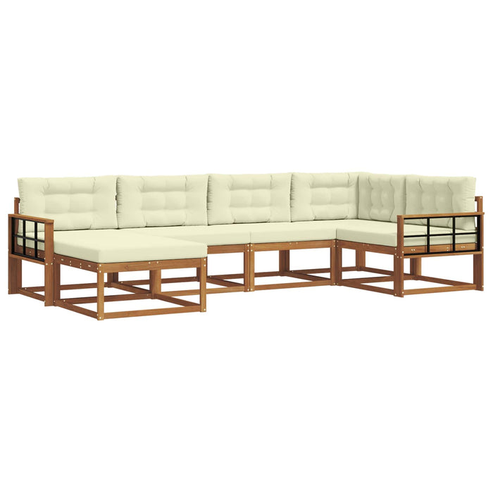 Set de canapele de exterior cu pernă 6 pcs Natural și Crem - WALTI WALTI