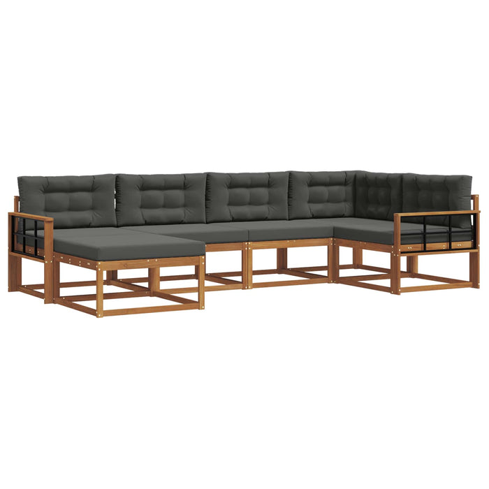 Set de canapele de exterior cu pernă 6 pcs Natural și Antracit - WALTI WALTI