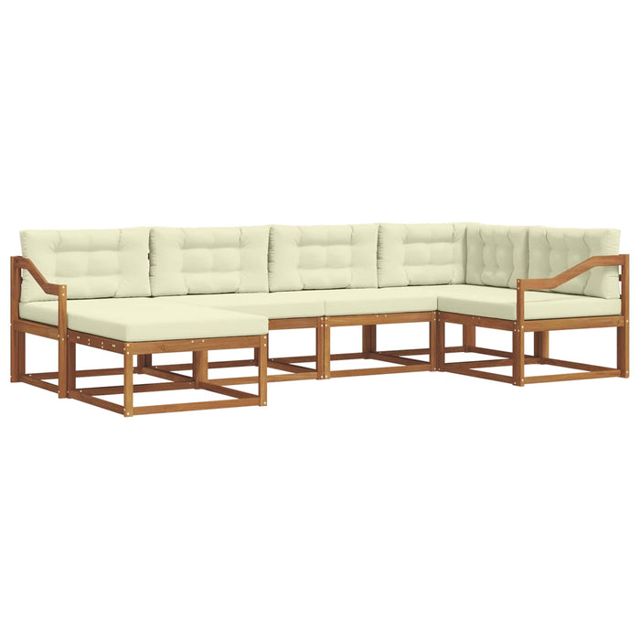 Set de canapele de exterior cu pernă 6 pcs Natural și Crem - WALTI WALTI
