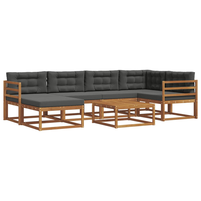 Set de canapele de exterior cu pernă 7 pcs Natural și Antracit - WALTI WALTI