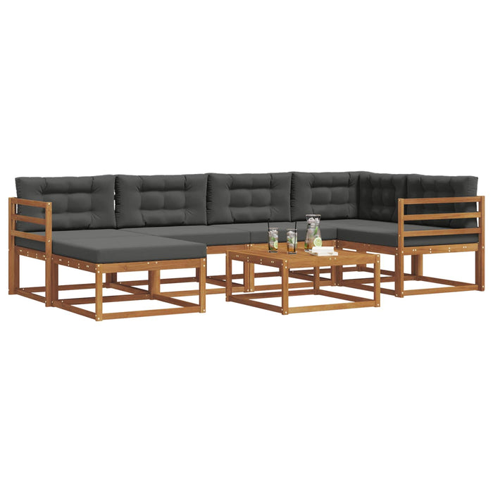 Set de canapele de exterior cu pernă 7 pcs Natural și Antracit - WALTI WALTI