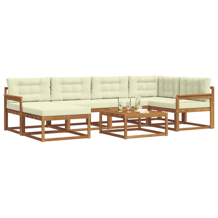 Set de canapele de exterior cu pernă 7 pcs Natural și Crem - WALTI WALTI