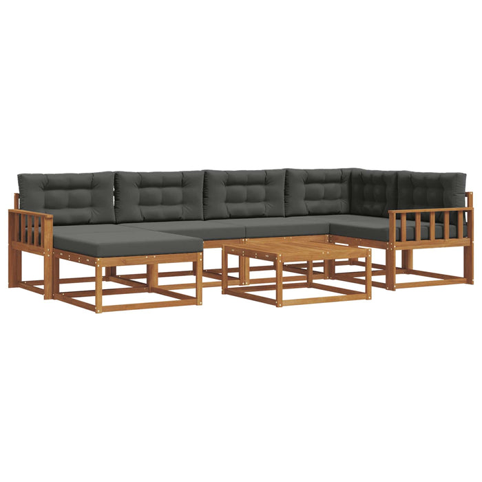 Set de canapele de exterior cu pernă 7 pcs Natural și Antracit - WALTI WALTI