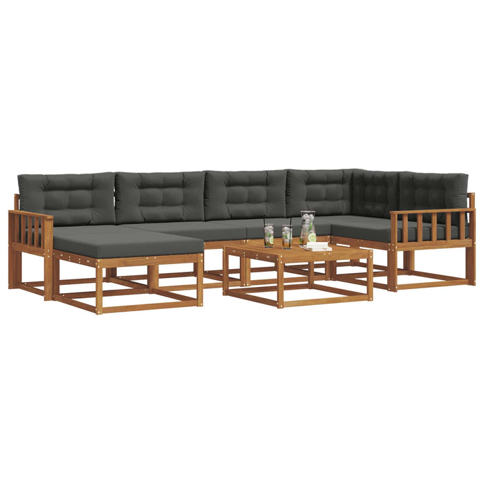 Set de canapele de exterior cu pernă 7 pcs Natural și Antracit - WALTI WALTI