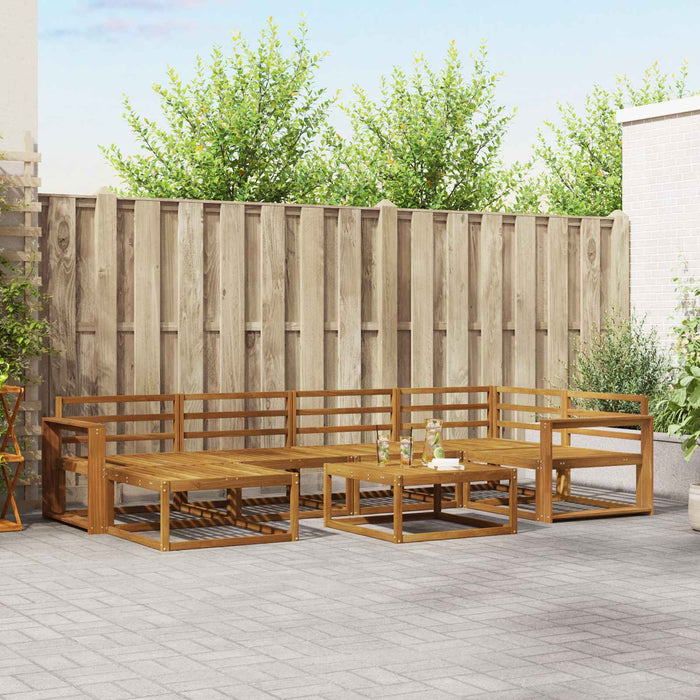 Set de canapele de exterior 7 pcs natural Lemn Solid de Acacia - WALTI WALTI