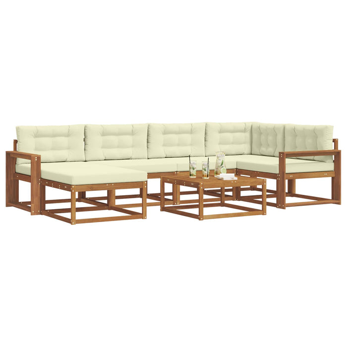 Set de canapele de exterior cu pernă 7 pcs Natural și Crem - WALTI WALTI
