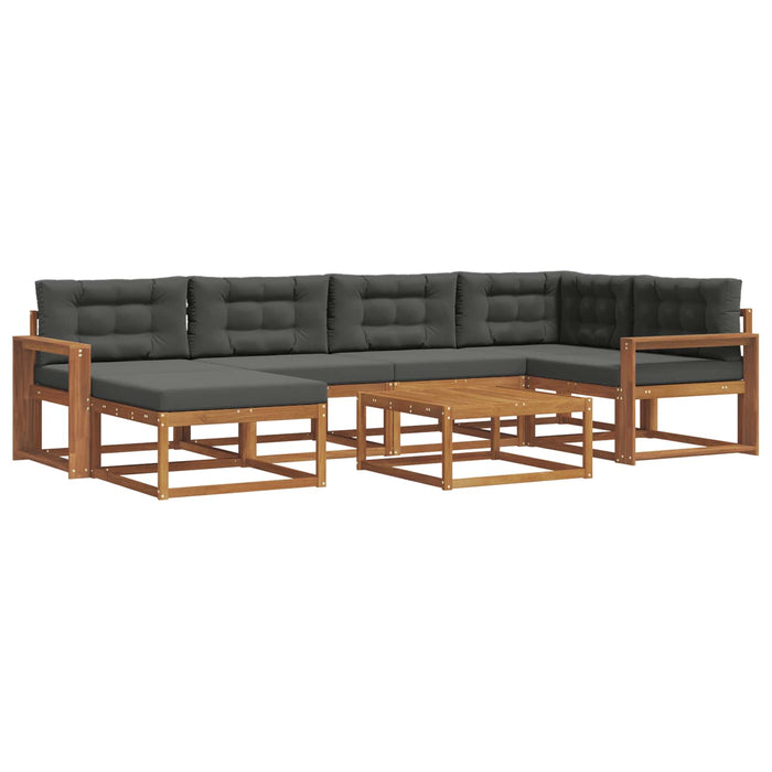 Set de canapele de exterior cu pernă 7 pcs Natural și Antracit - WALTI WALTI